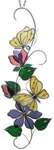 Studio One Pre-Cut Yellow Butterfly Stained Glass Scroll Kit, 6" x 16"