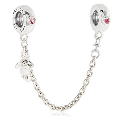 Pandora Cadena de seguridad Climbing Mickey 797173CZR, 50 mm, Plata, Cubic Zirconia,