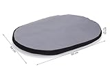 Karlie Kissen oval L: 90 cm B: 66 cm H: 10 cm grau-schwarz