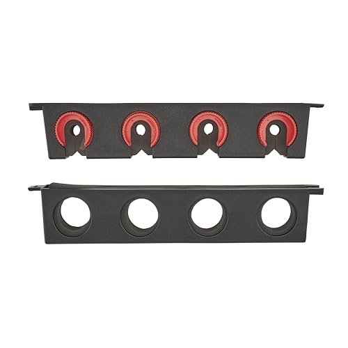 Image of Berkley Twist Lock Fishing Rod Rack, Stores 4 Rods, Black, Soft Foam Grip Pads Protect Rod Finishes, Durable Construction, Easy to Mount with Common Tools