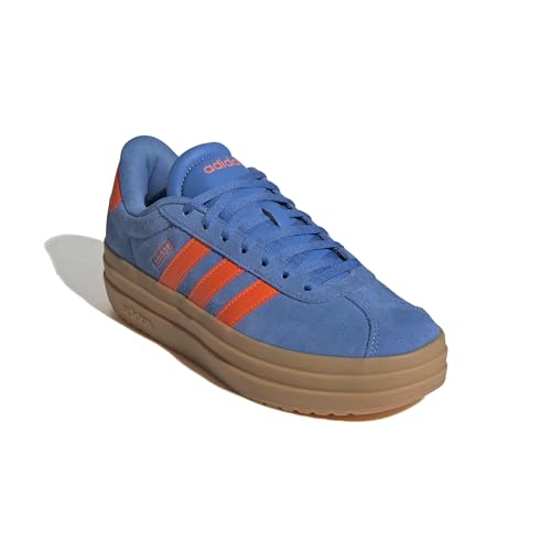 Image of adidas Womens Vl Court Bold Lace Up Sneakers Shoes Casual - Pink