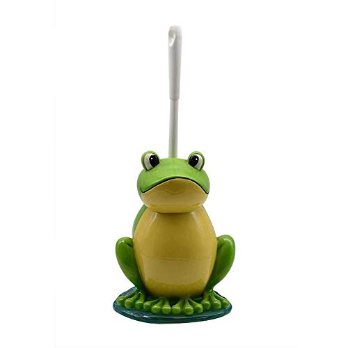 Cfbcc Toilettenreinigung Klobürste Karikatur Lotusblatt Frosch WC-Bürsten-Satz Badezimmer Reinigungswerkzeug mit Basistoilettenbürste Cover