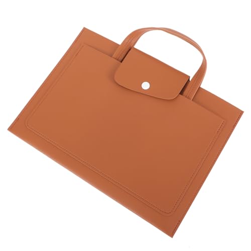 Bolso para portátil contra arañazos en cuero sintético con apertura rápida caqui