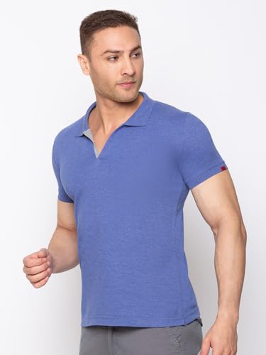 Image of Status Quo Men's Polo T-Shirt | Rich Cotton Blend | Slim Fit | All Day Comfort | Contrast Inner Placket | Polo Collar