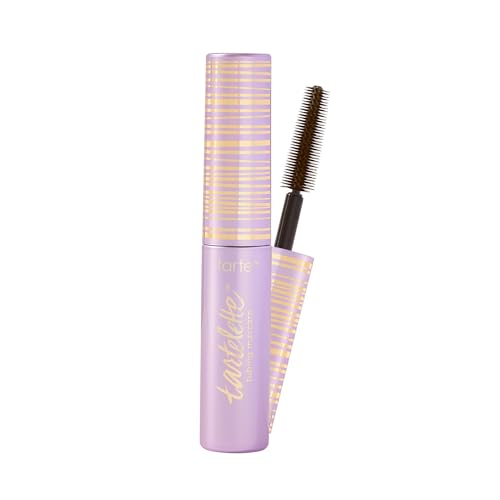 tarte tartelette tubing mascara – Lash Extensions in a Tube, Easy-to-Remove Eye Makeup, Clinically Proven to Volumize & Curl, 24Hr Smudge-Proof Longwear, Vegan & Cruelty-Free, travel size, brown