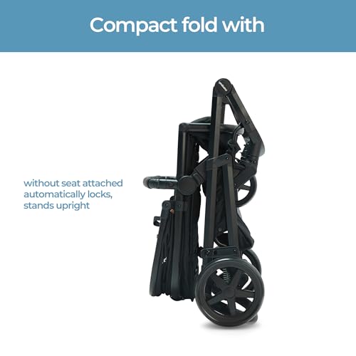 Image of Mompush Baby Stroller, Convertible 2-in-1 with Bassinet Option, Infant Car Seat Compatible, Includes Adapter - Sturdy Full-Size Infant Stroller for Family Adventures