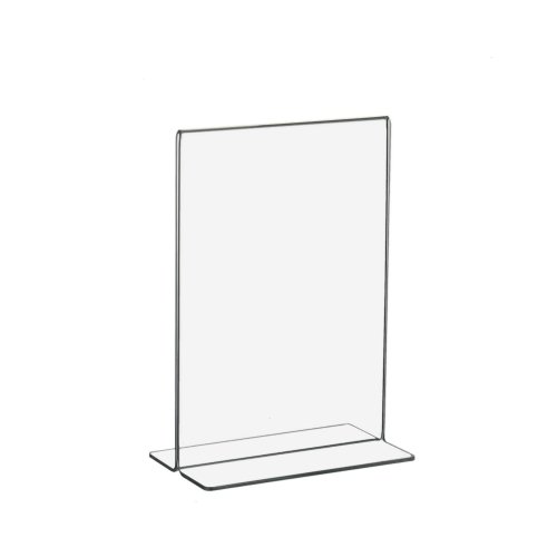 10 Stück T-Ständer/Werbeaufsteller/Acrylständer DIN A6 Hochformat aus Acrylglas
