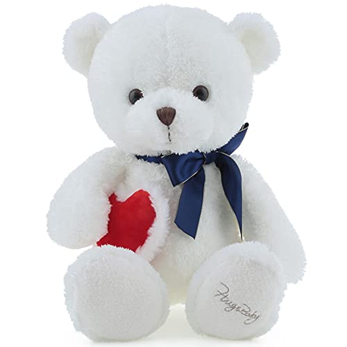 SNOWOLF Oso de peluche con corazón para niña, 6 colores