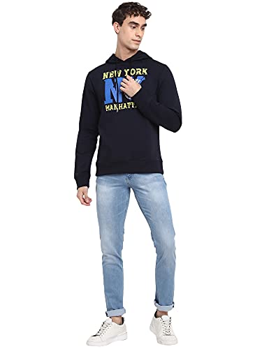 Image of Deniklo Mens Polyester Hooded Neck Sweatshirt