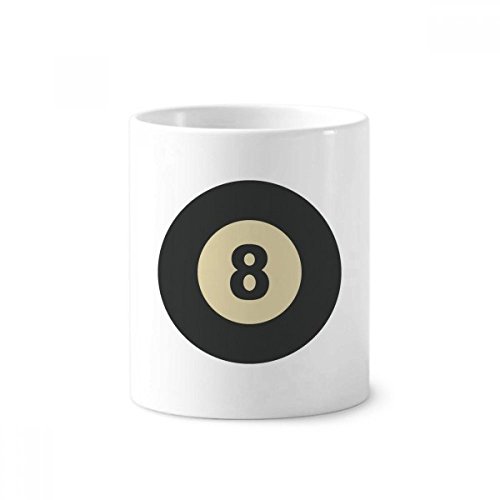 Cadeau original billard gobelet en céramique blanche géométrique pour stylos