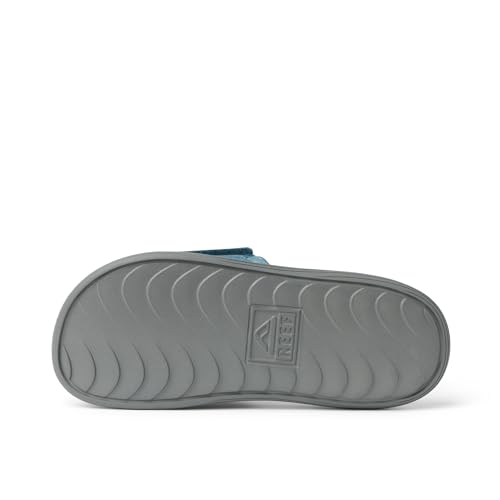 REEF Kids Boys Sandals, Kids Salty Slide, Painted Blue/Grey, 4 by REEF - Used condition - Image 4