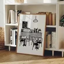 Décoration murale minimaliste café cadre intérieur cuisine moderne 60x80