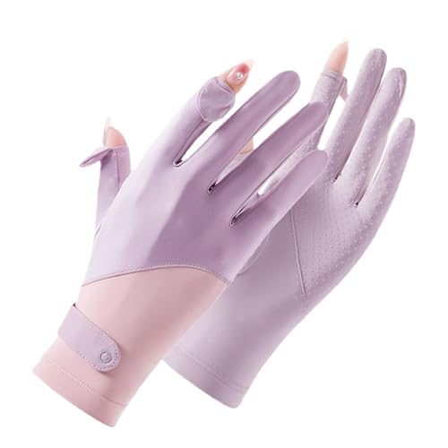 Gants de cyclisme en soie glacée 21cm pour la protection solaire