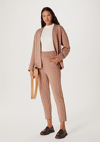 Casaco Feminino Em Malha Matelassê - Marrom G