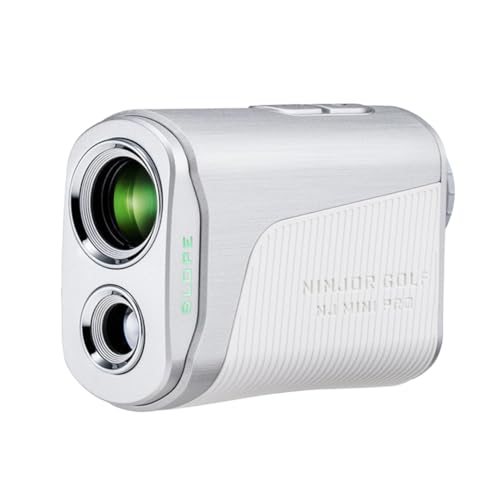 NINJOR GOLF NJ MINI PRO OLED ゴルフ 距離計 小型 コンパクト サイズ ゴルフ 距離計測器 スロープモード ピンサーチ+搭載 ハードケース付き (シルバー)