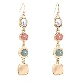 WXKAGF Pendientes Colgantes Pendientes de Agua de Piedra Natural, Pendientes Largos de Perlas de Agua Dulce para Mujer y niña, Regalos de joyería