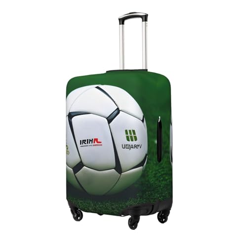 White Soccer Ball Luggage Covers For Suitcase Approved,Suitcase Cover Protector Fit 18-32 InchLuggage, Small2