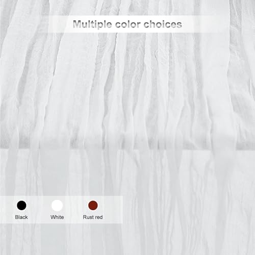 10 Pack White Cheesecloth Table Runner 35x120 Inch 10Ft Rustic Gauze Cheese Cloth Thanksgiving Table Runner Sheer Cheesecloth Table Runners for Wedding Party Bridal Shower Decoration by SuBleer - Image 6