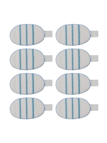 FACAIIO Lot de 8 chiffons de rechange en microfibre pour balai vapeur FSH10SM FSH10SMP - Lavables - Nettoyage et séchage en profondeur