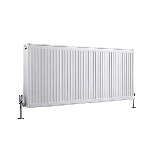 Milano Compact - Modern White Type 11 Central Heating Horizontal Single Panel Convector Radiator - 600mm x 2000mm