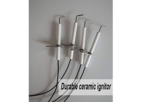 Bbq Future 4 Pack Grill Ignitor Wire Kit & Ignition Electrode For Charbroil 640-01303702-3, Kenmore 146.16222010, 146.23673310, 146.23678310, 640-05057375-7, 640-064463383 #TOP1