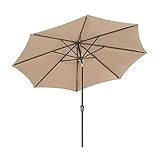 Lurasel Patio Umbrella,Outdoor Table Market Umbrellas with Push Button Tilt and Crank Lift with 8...