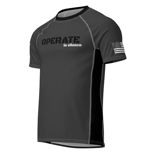 Operate in Silence Jiu-Jitsu Rash Guard for Men – No-Gi BJJ Grappling & Workout Gear – Tactical Minimalist Style
