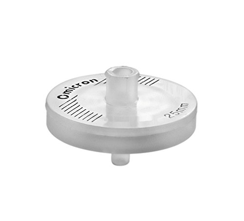 Image of Omicron SFTF25XB PTFE Syringe Filter, Non-Sterile, 0.45 μm, 25 mm (Pack of 100)