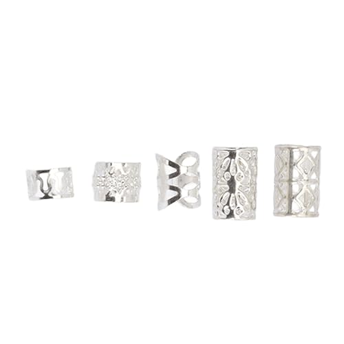 Vikings Hair Jewelry, Norse Runes Braids Tube Beads Dreadlocks, Various Shapes & Sizes, Easy to Use, Lightweight and (Silver) - Image 4