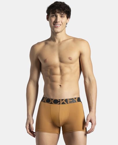Image of Jockey IC28 Men's Tactel Microfiber Elastane Stretch Solid Trunk with Moisture Move Treatment