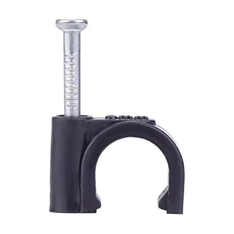 Nartel® Round Cable Clip, 7mm - Black, Pack of 100 Cover