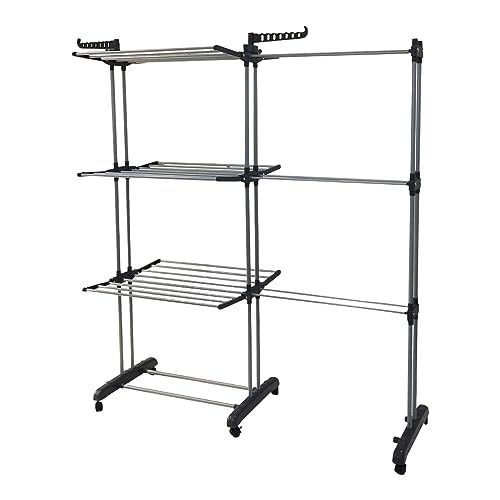 Kosmi Séchoir à Linge Étendoir Pliable et Extensible avec Grande Capacité de Séchage