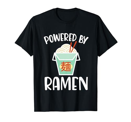 Cute Kawaii Japanese Anime Noodle Powered By Ramen Maglietta