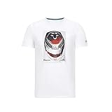 Fuel For Fans Men's Formula 1 Mercedes-AMG Petronas Helmet T-Shirt, Lewis Hamilton, White, XS,...