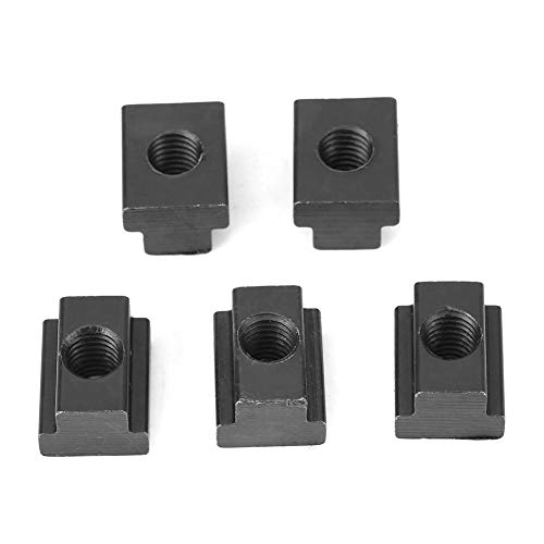 T Slot Nut M10 5pcs Pack Carbon Steel Black Oxide Finish for Machine Tool Tables (M10)