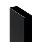 Perfil de pared para mampara, acero inoxidable 304, vidrio 10 mm, con perforación, negro mate, 200 cm — Moments of Glass