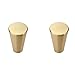 Produktbild BIGBOBA 2 Stück Einfach Mini Kupfer Behandeln Tür Kabinett Schublade Behandeln Zubehör Kleiderschrank Kabinett Legierung Behandeln Behandeln Dekoration, 15 * 20mm, Golden