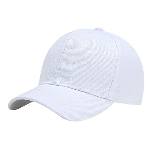 Generic Gorras de béisbol para mujeres y niñas, gorras de béisbol para correr, entrenamiento y actividades al aire libre, gorras de béisbol de nueve colas, blanco, Talla única