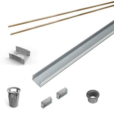 Infinity Drain RG 6548 SB 48' Rough Only Kit for S-AG 65, S-DG 65, and S-TIF 65 series. Includes PVC Components and Channel Trim