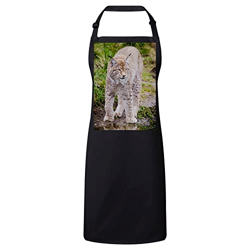 Tablier cuisine grand lynx le cadeau idéal pour amoureux de nature sauvage
