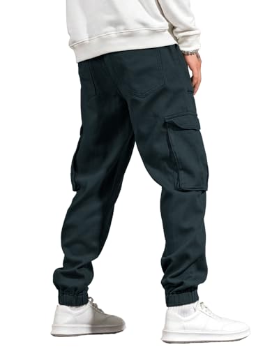 Image of Noble Monk Men's Cargo Pant | Drawstring | Solid Cargo | Multi Pockets Trackpant