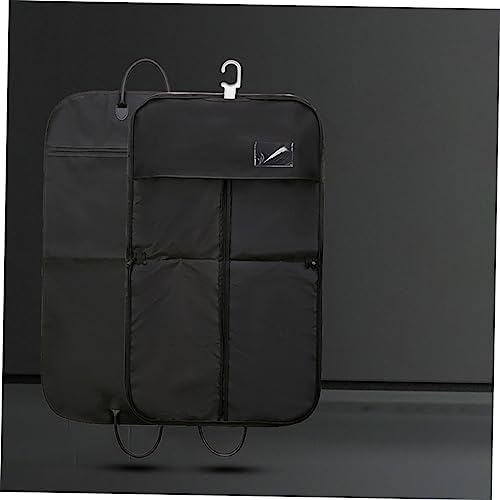 Portable Foldable Suit Garment Bag Shoulder Strap Dustproof Travel Clothes Cover Black for Business Trips and Hanging Suits3