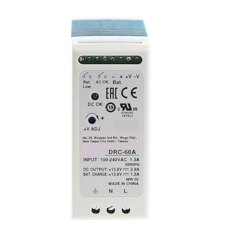 Alimentation pour rail de guidage DRC-60A Mean Well 60W
