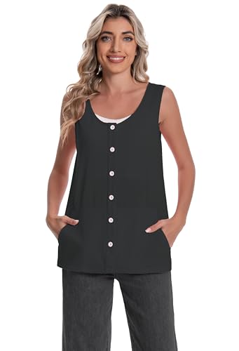 Mastectomy Top Tank with Drain Pockets Post Surgery Recovery Must Haves Clothing Comfy Sleeveless Shirts2