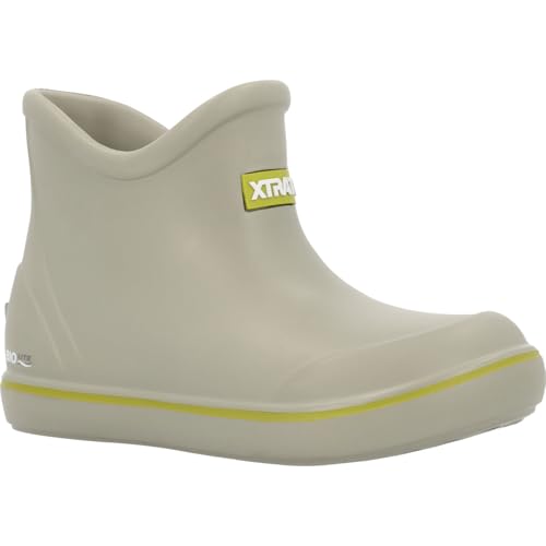 Image of XTRATUF TUFS Big Kids Ankle Deck Boot - Size 6, Sand - Lightweight, 100% Waterproof Rubber Footwear for Boys & Girls - Non-Marking, Slip-Resistant Outsole