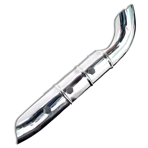 Image of OBEROI'S TRADERS Bike Silencer Bend Pipe Heat Shield Protector /Cover Guard Anti-Corrosion Black Coated Compatible with Royal Enfield Classic Reborn 350 & Meteor 350 (Silver)