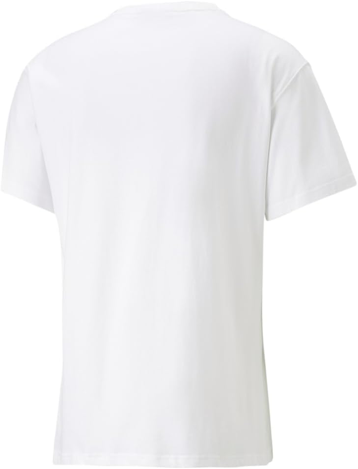 PUMA Mens TMC X Everyday Hussle Graphic Crew Neck Short Sleeve Casual Tops Casual - White