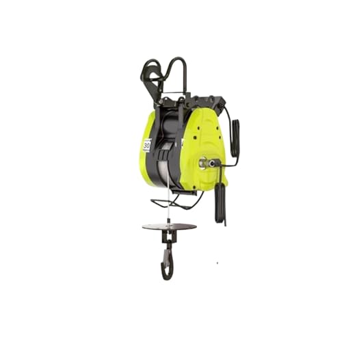 Grúa polipasto eléctrica portátil sin escobillas con control remoto/por cable, cabrestante doméstico de velocidad infinita gancho para elevación y remolque(300kg Line Control)