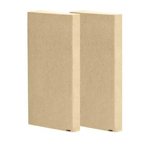 Image of Timber Acoustics | Soundproofing Broadband Absorbers | Rockwool | Pine-wood | Room Acoustics & Soundproofing | 2' x 4' x 5 inch NRC > 0.90 [SET OF 2] (Beige)
