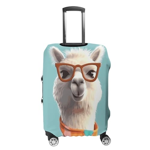 Carry on Luggage Cover Funny Cartoon Llama Suitcase Covers for Luggages Tsa Approved Travel Luggage Sleeve Protector Elastic Suitcase Protector Anti-Scratch Washable Fits 19-30 Inch Case -S4